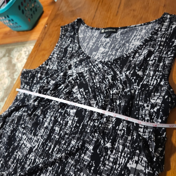 Valerie Bertinelli EUC Women's Black and White Sleeveless Top • Size L - Picture 7 of 8